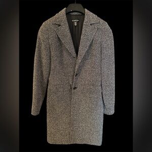 Bebe Black and White Textured Jacket coat jacket size 6 long jacket